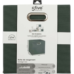 Boîte de rangement carrée vert kaki de 31 cm de côté, pratique et tendance pour une organisation facile de votre intérieur. 1