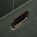 Boîte de rangement carrée vert kaki de 31 cm de côté, pratique et tendance pour une organisation facile de votre intérieur. 2