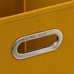 Boîte de rangement cubique jaune moutarde de 31 cm de côté, idéale pour une organisation maison à la fois fonctionnelle et colorée 2