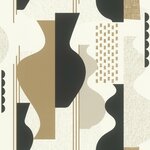 VGI MOTIF ABSTRACT OCRE NOIR