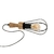 Lampe filaire Aisy noire, métal H36 cm