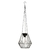 Suspension solaire Flave noire, métal filaire H24 cm