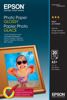 Consommables informatique papier photo glacé A3+ EPSON 20 feuilles infinytech Réunion 1