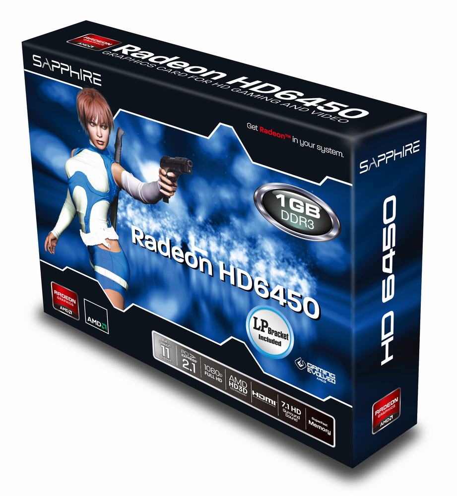 Matériels informatique carte graphique SAPPHIRE Radeon HD6450 1 Go DDR3 infinytech Réunion 1