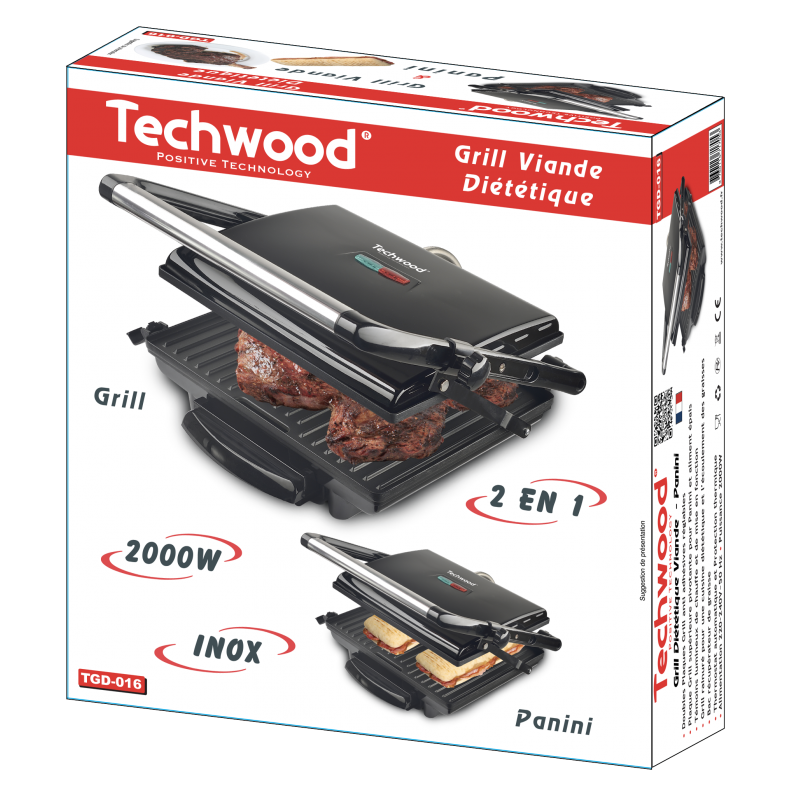 Electroménager grill diététique TECHWOOD TGD-016 infinytech Réunion 2