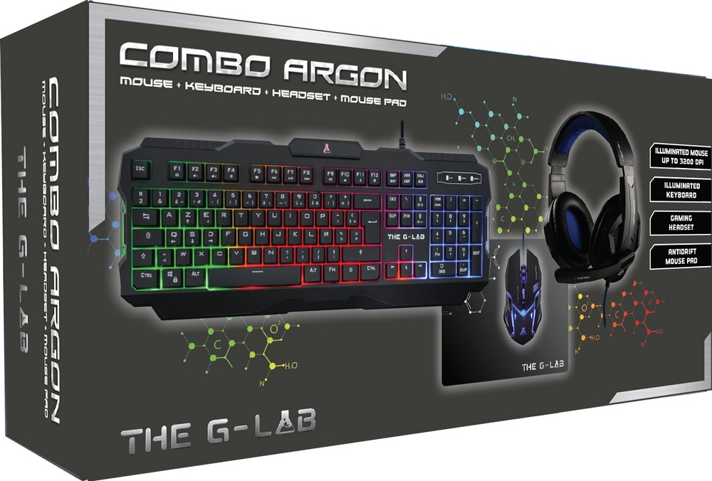 Matériels informatique pack clavier souris G-LAB Combo Argon infinytech Réunion 2