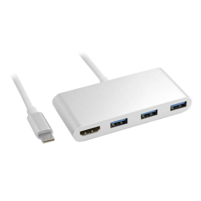 Matériels informatique adaptateur USB-C vers HDMI et hub 3 x USB 3.0 infinytech Réunion 2