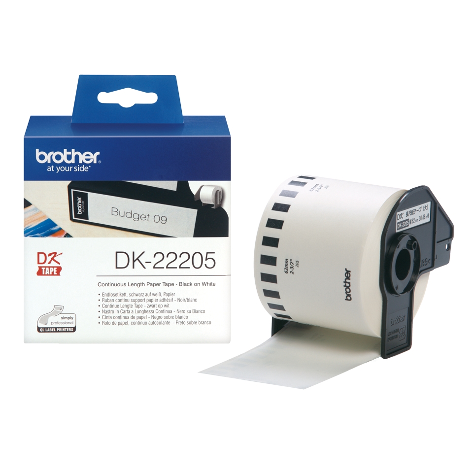 Consommables informatique rouleau de papier continu BROTHER DK-22205 infinytech Réunion 2