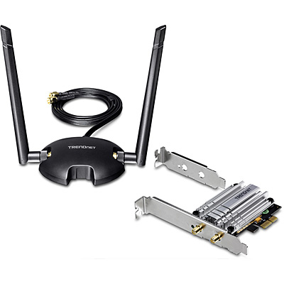 Adaptateur PCIe TRENDNET TEW-807ech dual band Wi-Fi High Power AC1200 infinytech Réunion 1