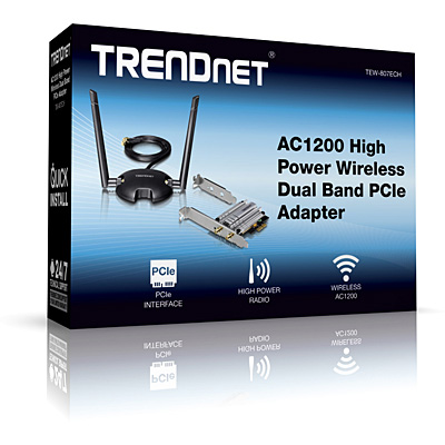 Adaptateur PCIe TRENDNET TEW-807ech dual band Wi-Fi High Power AC1200 infinytech Réunion 4