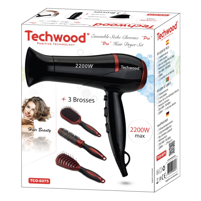 Petit électroménager sèche cheveux TECHWOOD TC0-6075 infinytech Réunion 4