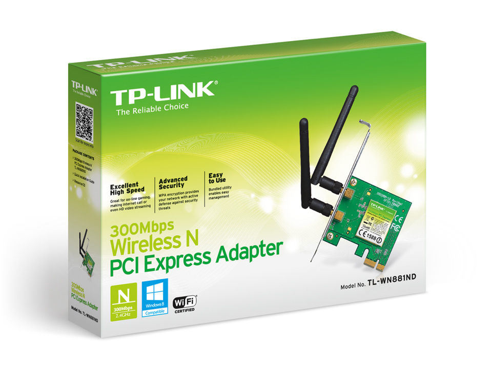 Matériels informatique carte Pci-E Wi-Fi TP-LINK TWN881ND N300 infinytech Réunion 2