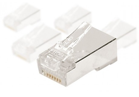 Matériels informatique connecteur 8-8 RJ45 blindé avec insert par 10 infinytech Réunion