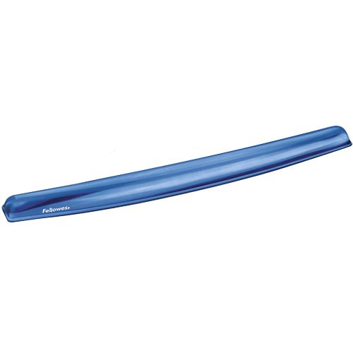 Accessoires bureautique repose-poignets clavier FELLOWES Gel Crystal Bleu infinytech Réunion 1