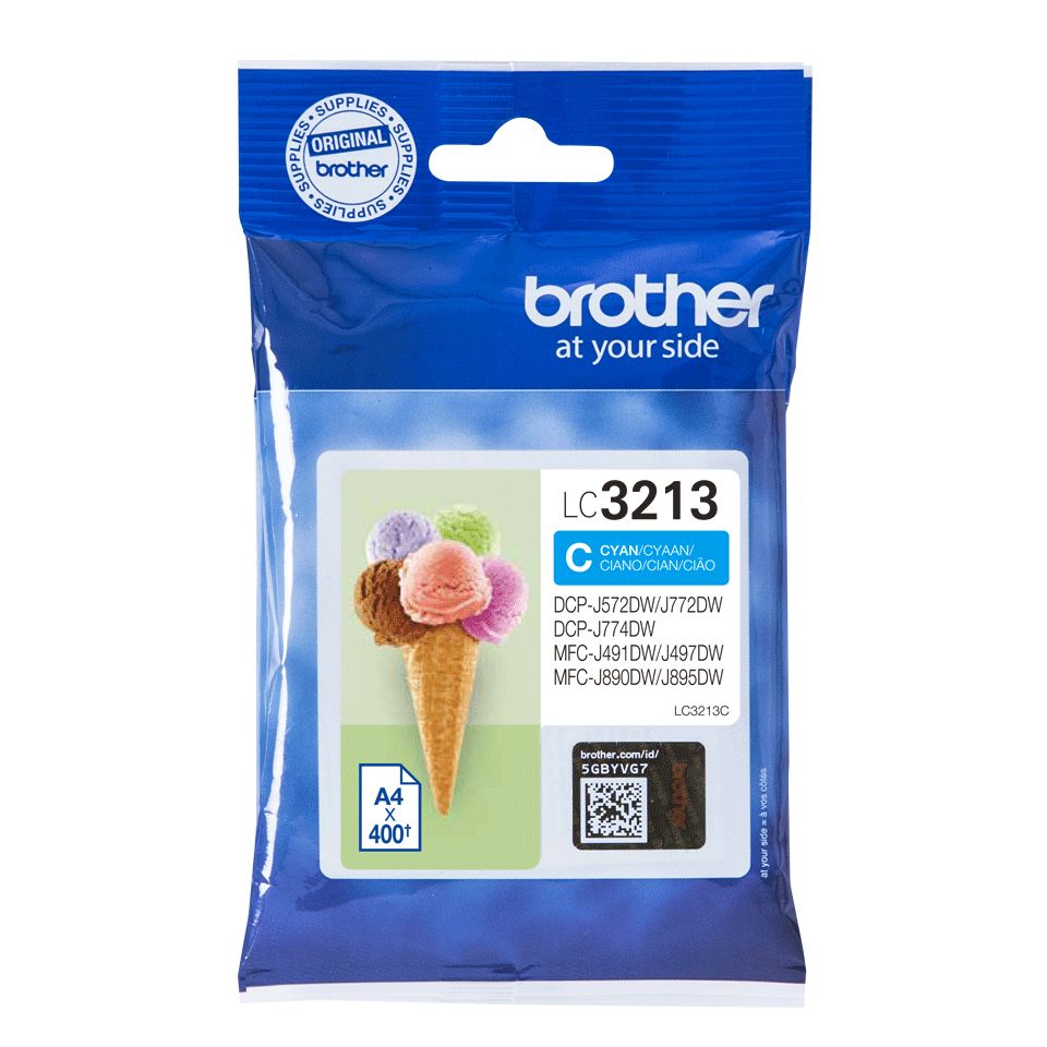 Consommables informatique cartouche dencre BROTHER LC3213C Cyan infinytech Réunion 1