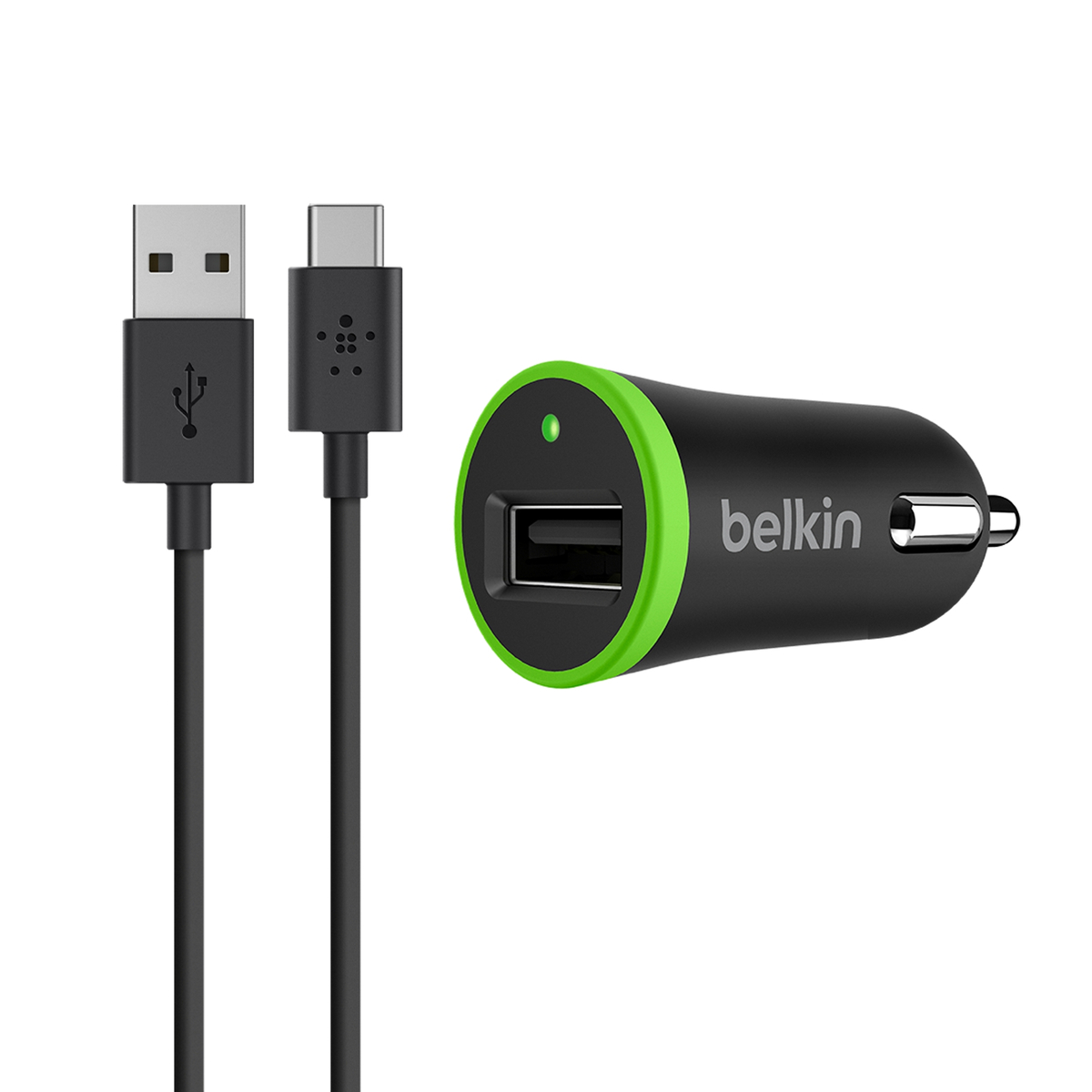 Accessoires téléphonie chargeur allume cigare avec cable USB-C BELKIN 1,8m infinytech réunion 1