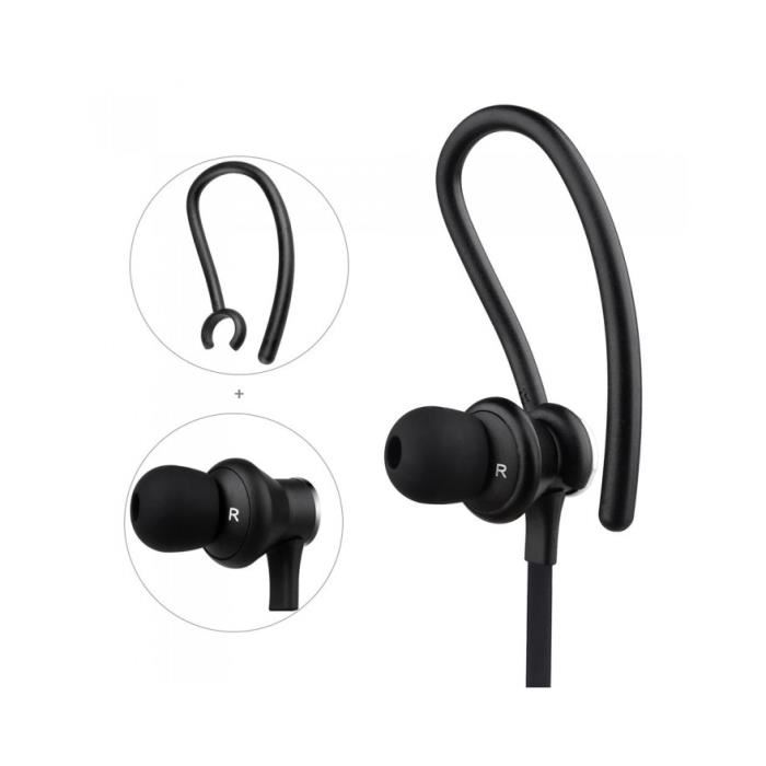 Accessoires téléphonie écouteurs sport WE CONNECT Bluetooth IPX4 Noir infinytech Réunion 2