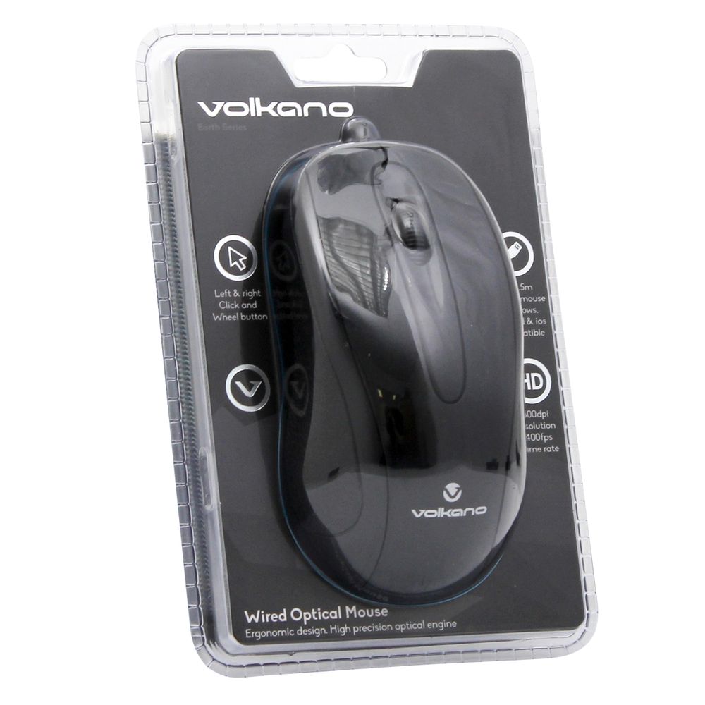 Matériels informatique souris VOLKANO Earth Series Noire Filaire VB-VS603 infinytech Réunion 2