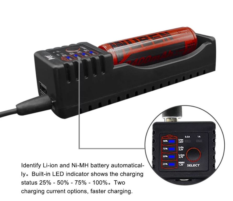 Accessoires chargeur WUBEN Smart Charger ARF1 pour batteries Li-ion NIMH et LiFePO4 infinytech Réunion 4