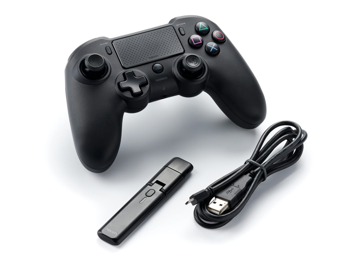 Matériels informatique manette PS4 sans fil asymétrique NACON PS4OFPADWLBLACK infinytech Réunion 4