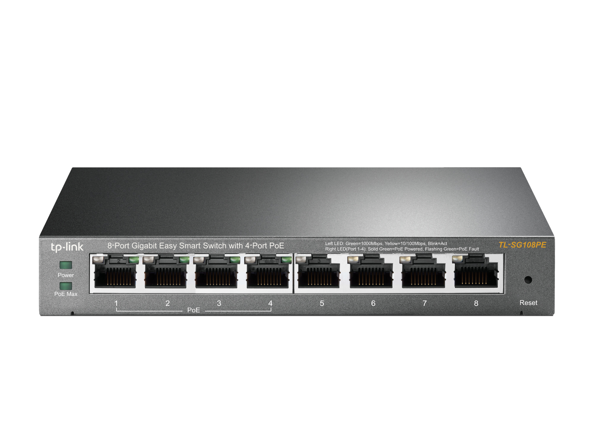 Matériels informatique switch TP-LINK TL-SG108PE 8 ports Gigabit avec 4 ports PoE infinytech Réunion 2