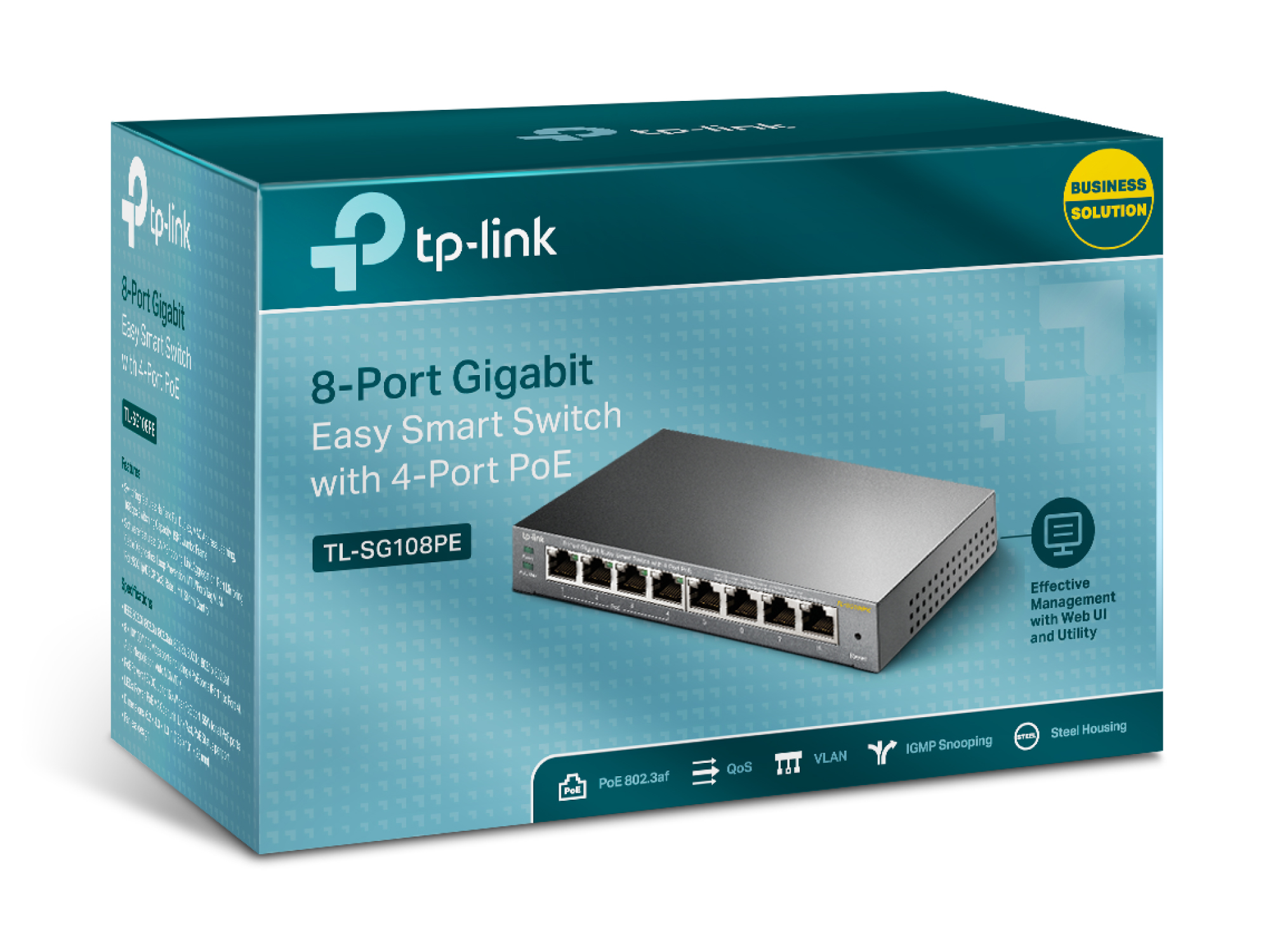 Matériels informatique switch TP-LINK TL-SG108PE 8 ports Gigabit avec 4 ports PoE infinytech Réunion 3