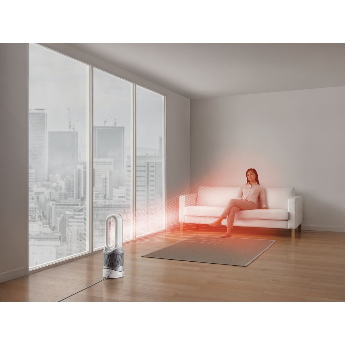 Petit électroménager purificateur dair DYSON Pure Hot Cool Blanc et Argent infinytech Réunion 2
