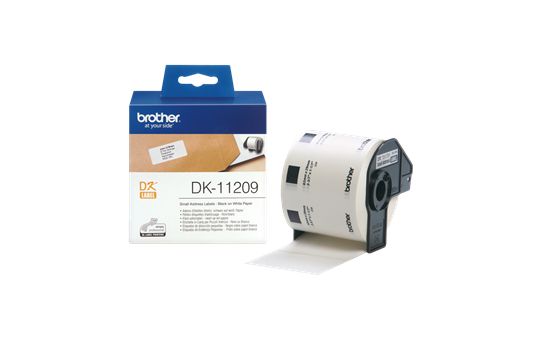 Consommables informatique rouleau détiquettes dadresse BROTHER DK-11209 Noir sur blanc 29 x 62 mm infinytech Réunion 2