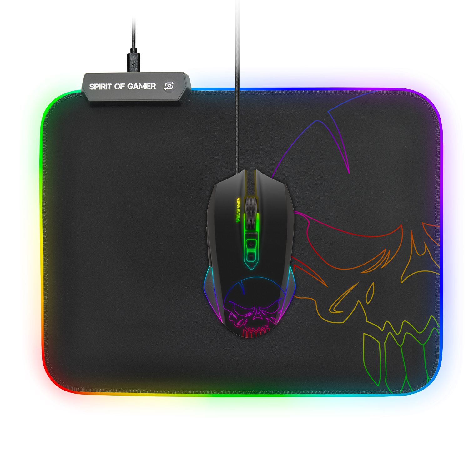 Matériels informatique tapis de souris SPIRIT of GAMER Skull RGB Gaming mouse pad Taille M infinytech Réunion 3