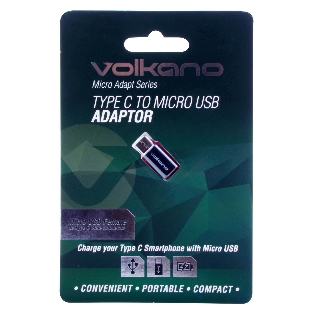 Matériels informatique adaptateur VOLKANO VK-20037-BK USB-C vers Micro USB infinytech Réunion 2