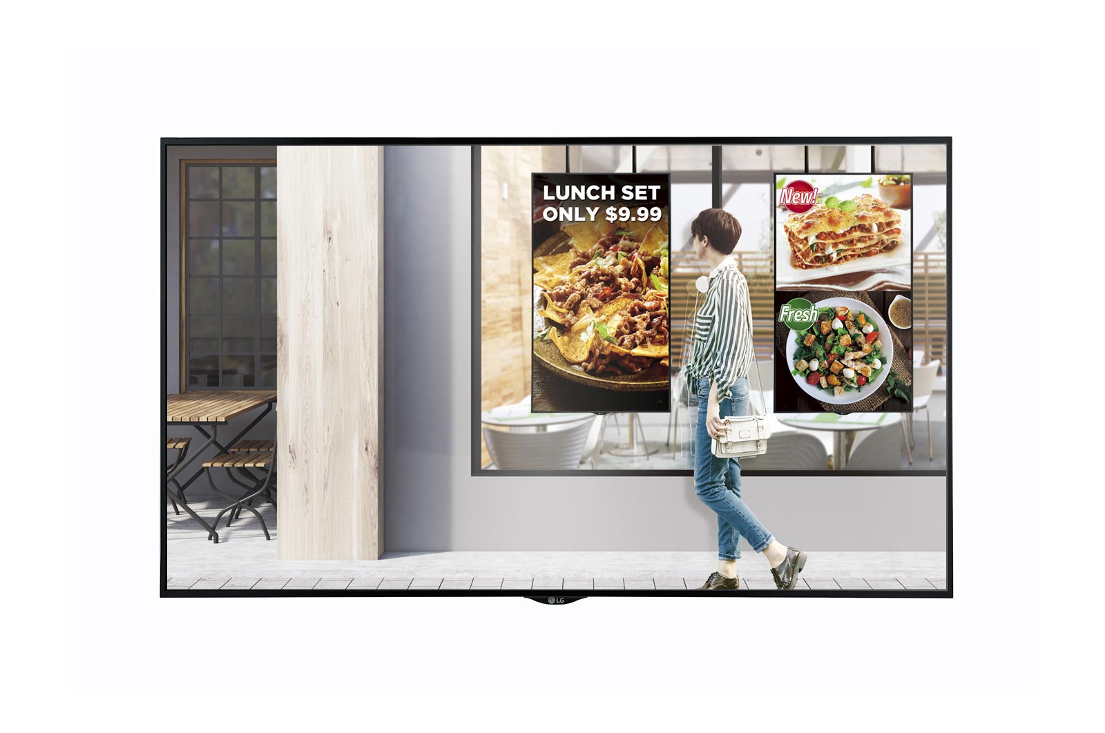 Matériels vidéo écran vitrine magasin LG 49XS2E-B 48.5 pouces Full HD infinytech Réunion 1