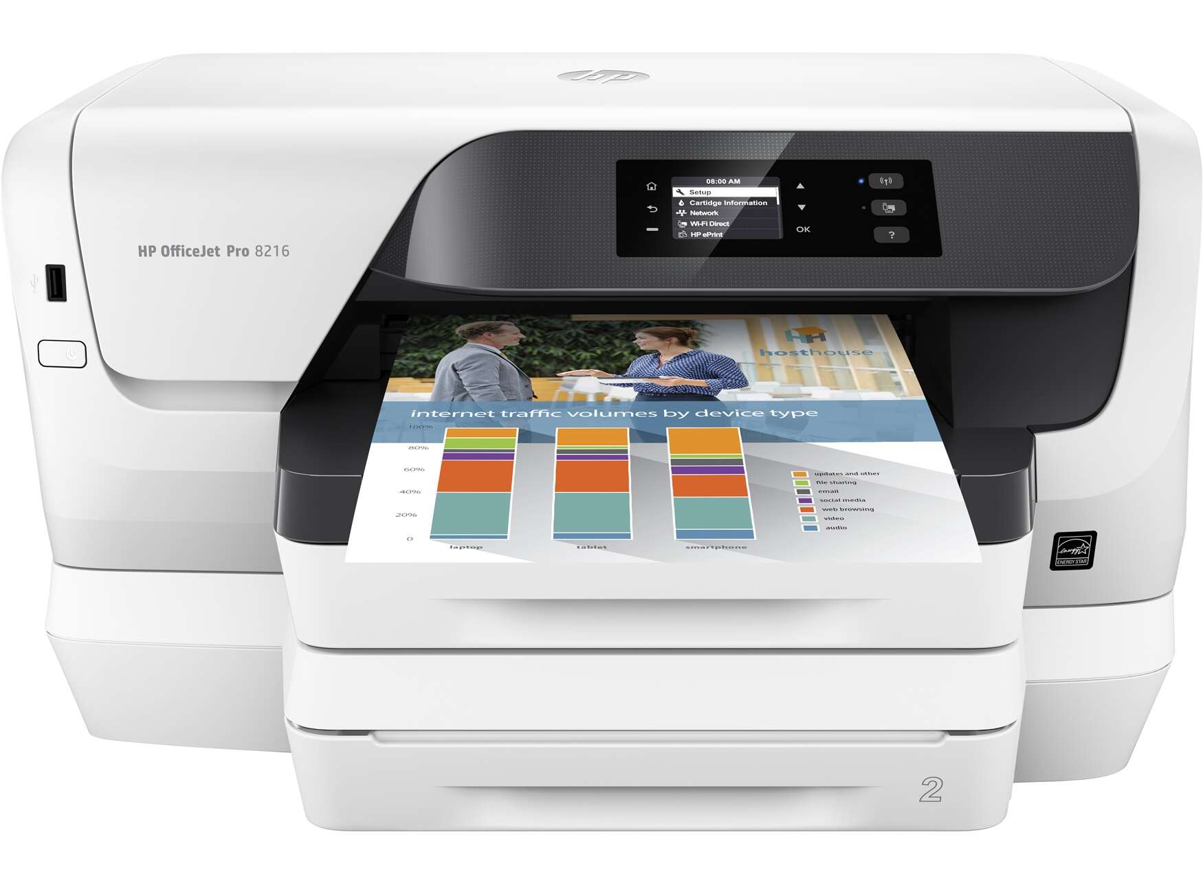 Matériels informatique imprimante jet dencre HP OfficeJet Pro 8218 infinytech Réunion 1