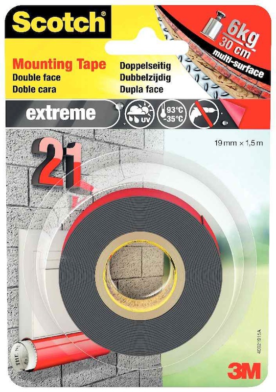 Fournitures bureautique ruban adhésif double face SCOTCH Mount 19mm x 1.5m infinytech Réunion 1
