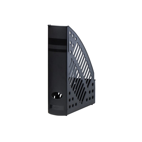 Matériels bureautique porte-revues polystyréne ajourée BUDGET dos 8 cm noir infinytech Réunion 1