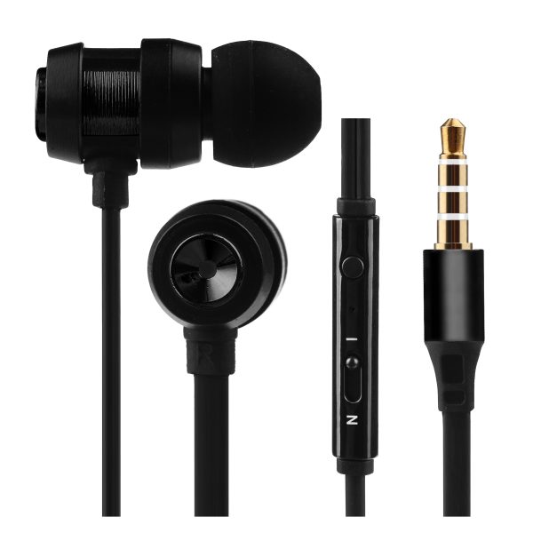 Accessoies téléphonie écouteurs VOLKANO Alloy Serie Noir VK-1007-BK infinytech Réunion 1