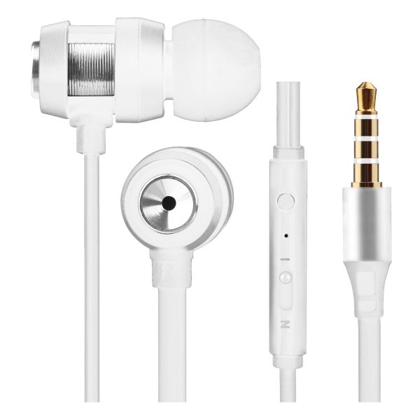 Accessoies téléphonie écouteurs VOLKANO Alloy Serie Blanc VK-1007-WH infinytech Réunion 1