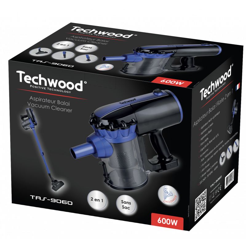 Petit électroménager aspirateur balai 2 en 1 TECHWOOD TAS-9060 infinytech Réunion 5