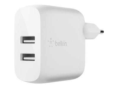 Accessoires téléphonie chargeur secteur BELKIN 2 USB-A avec câble Lightning de 1m Blanc infinytech Réunion 3