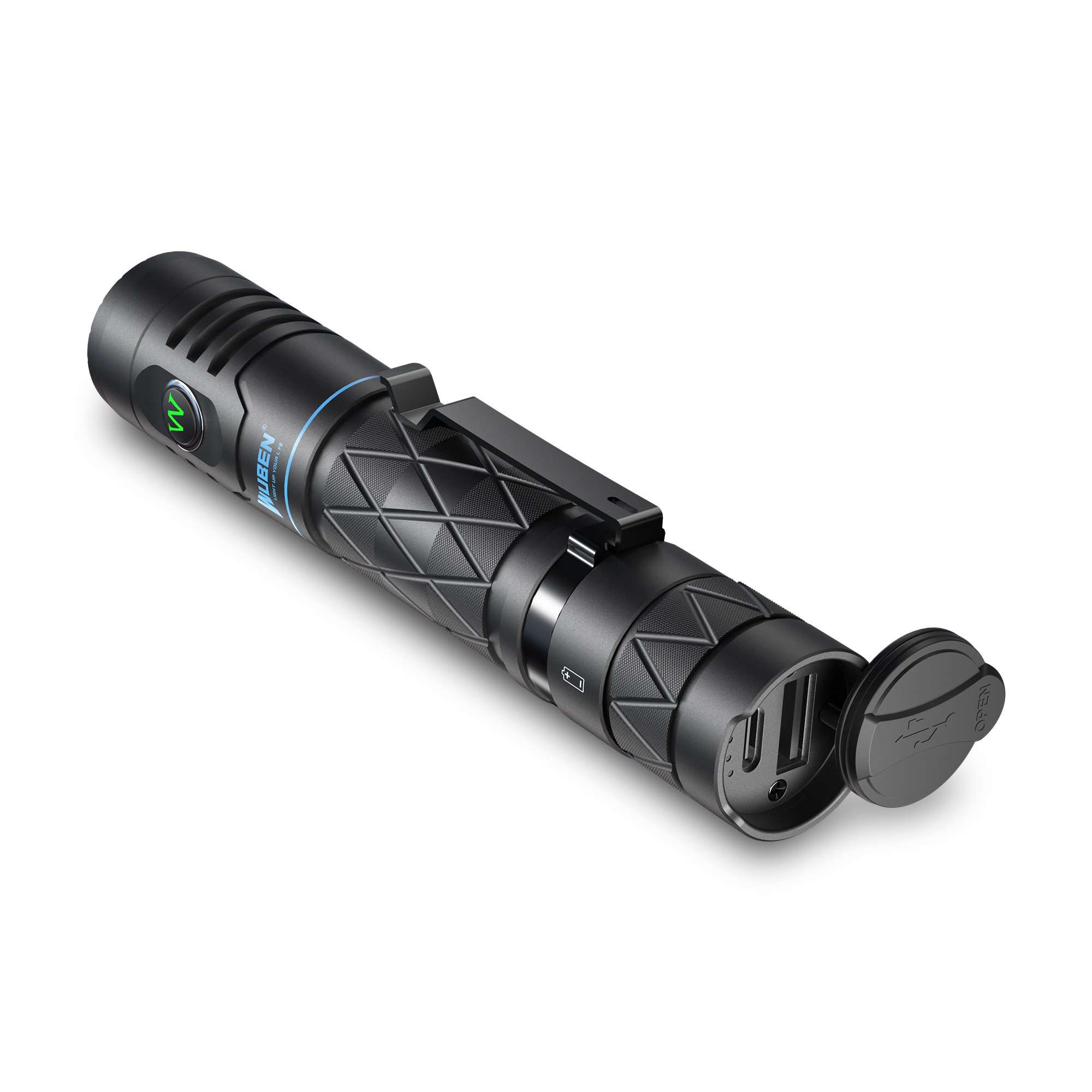 Accessoires lampe de poche WUBEN E12R 1200 Lumens Noire infinytech Réunion 2