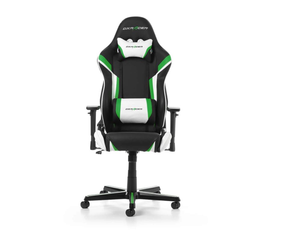 Matériels informatique fauteuil Gaming DXRACER RACING R288-NEW Noir Blanc Vert infinytech Réunion 1