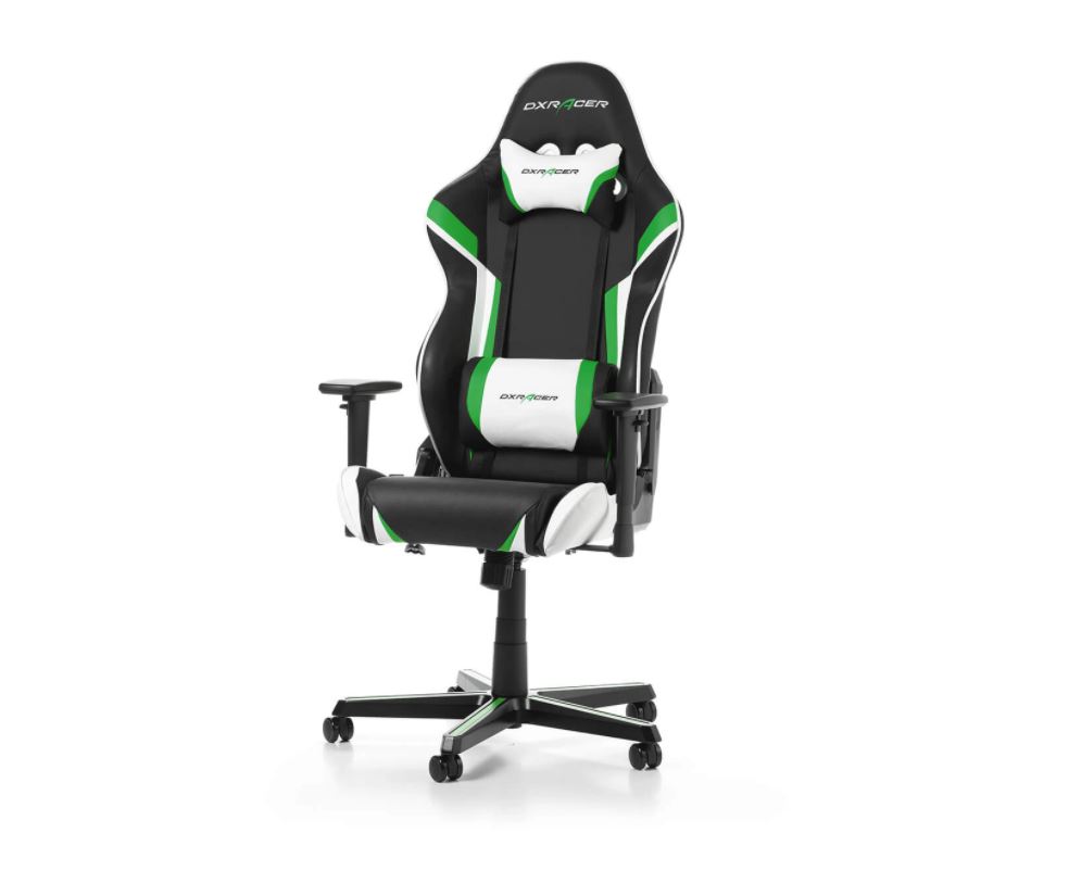 Matériels informatique fauteuil Gaming DXRACER RACING R288-NEW Noir Blanc Vert infinytech Réunion 2