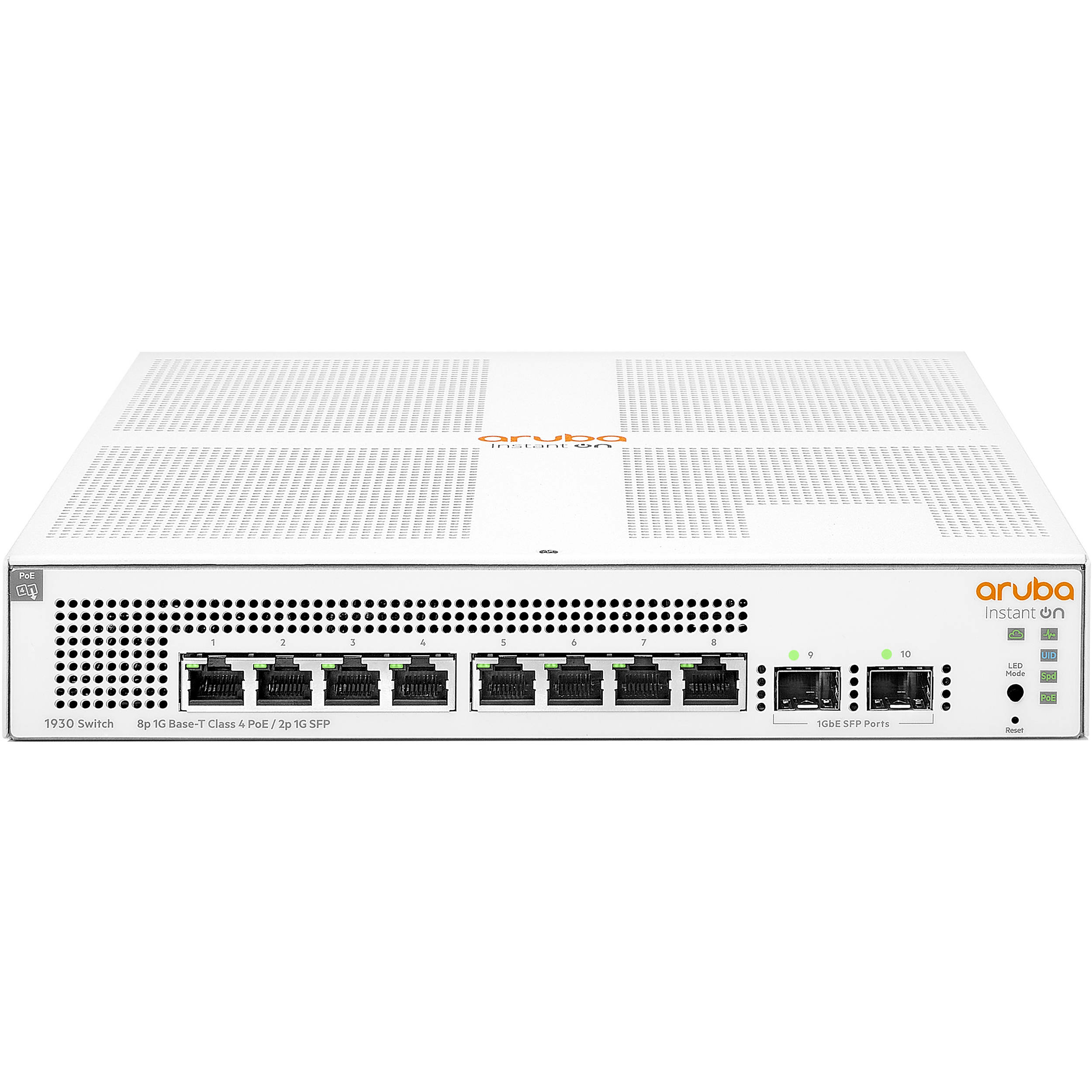 Matériels informatique Switch HP Aruba IO 1930 8G JL681A 8 ports PoE Gigabit et 2 SFP infinytech Réunion 1