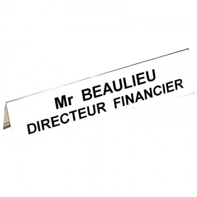 Matériels bureautique boite de 25 chevalets plastique porte-nom 60 x 250 mm infinytech Réunion 1