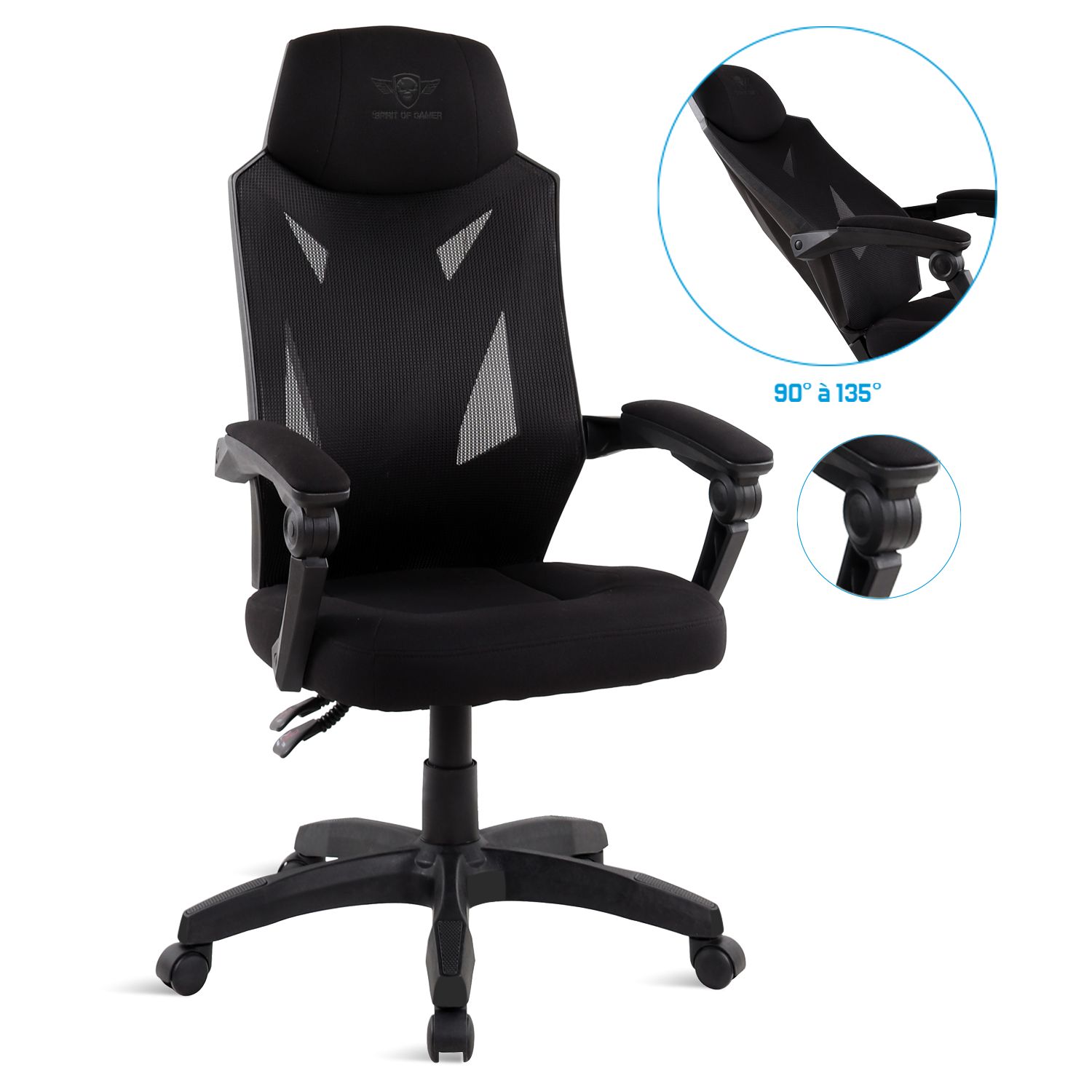 Matériels informatique siège Gaming SPIRIT of GAMER HellCat Noir infinytech Réunion 5