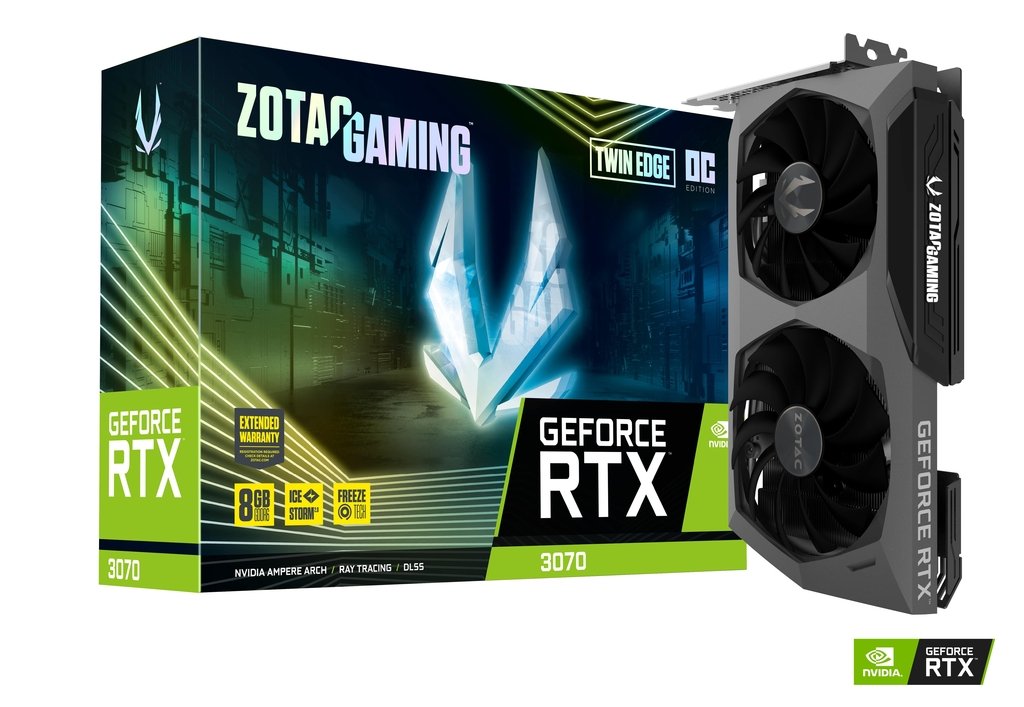 Matériels informatique carte graphique ZOTAC GAMING GeForce RTX 3070 Twin Edge OC 8G infinytech Réunion 1