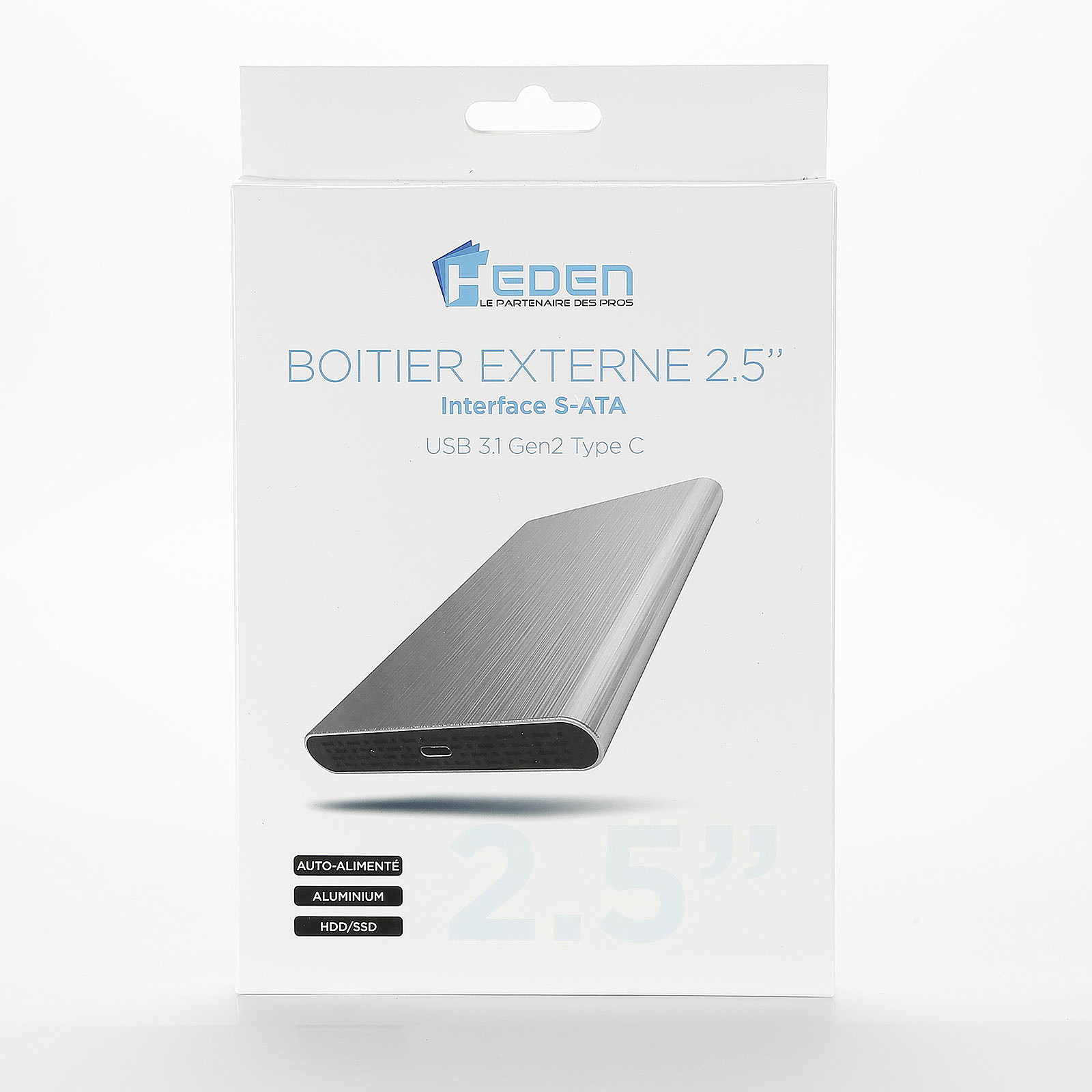 Matériels informatique boitier HDD externe USB-C HEDEN 0-BEHED25USBCS 2.5 SATA Argent infinytech Réunion 2