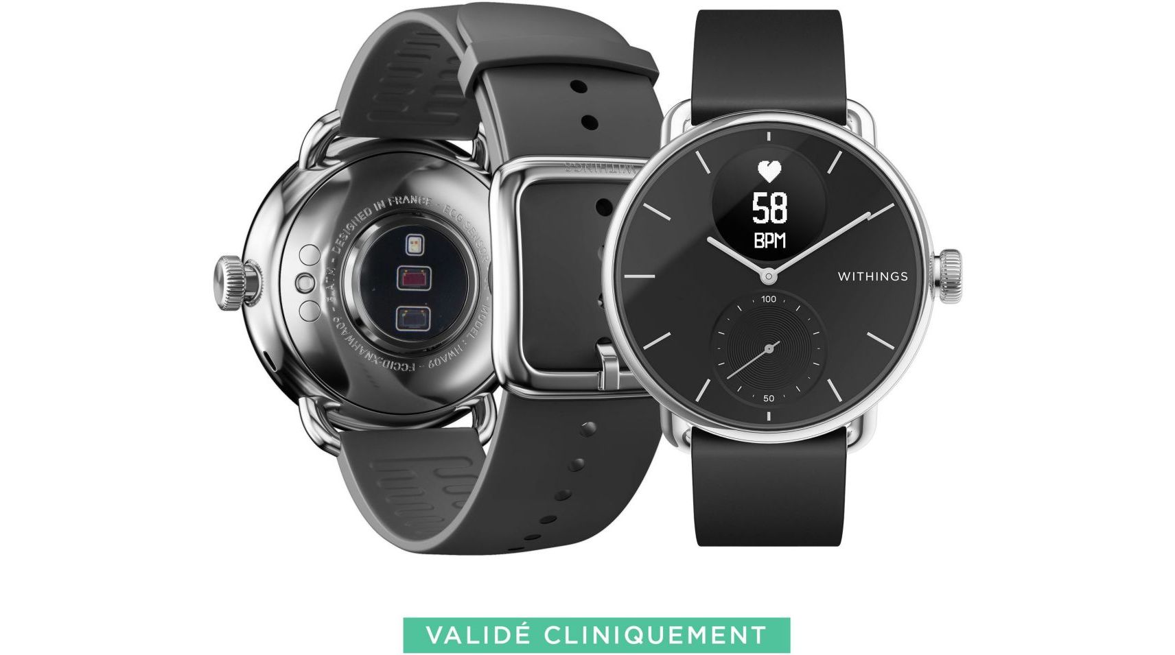 Montre sport connectée WITHINGS SCANWATCH Noire 38mm infinytech Réunion 2