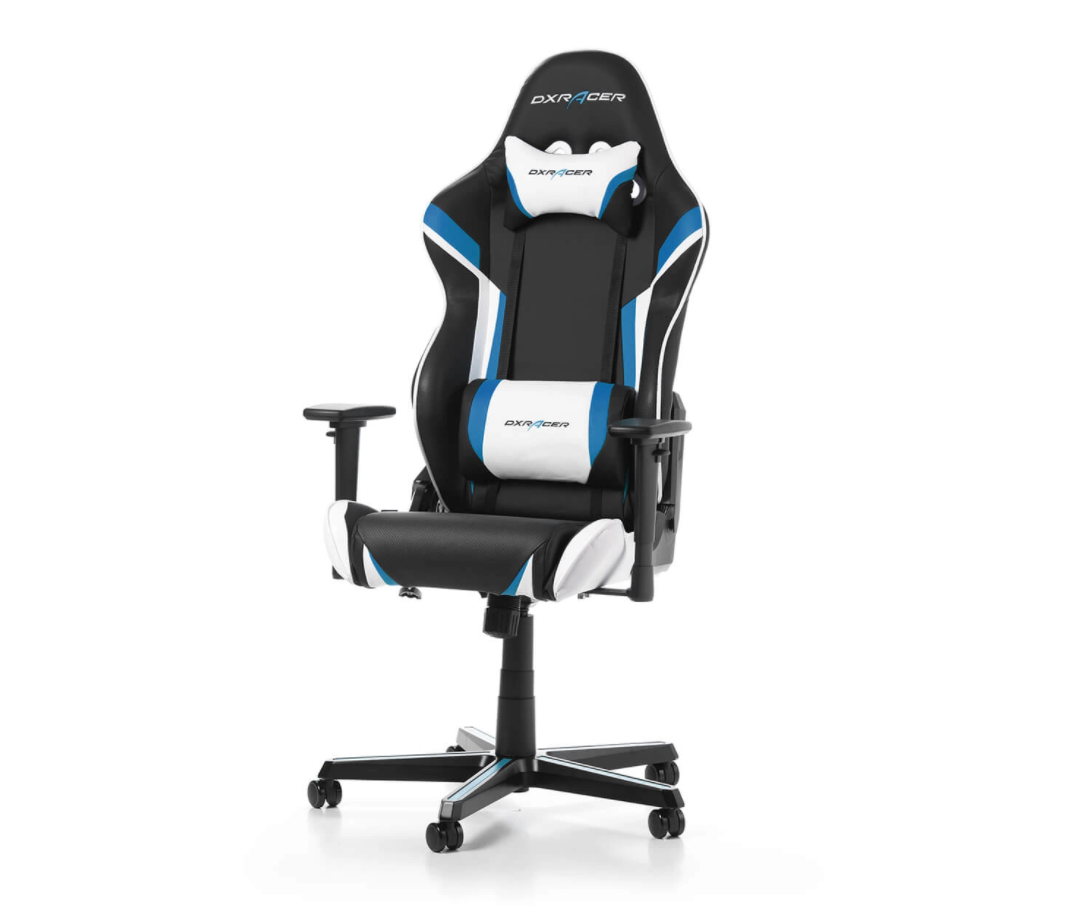Matériels informatique siège Gaming DXRACER RACING R288-NBW Bleu Noir Blanc infinytech Réunion 4