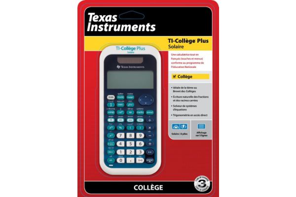Calculatrice scientifique Texas Instrument TI college plus solaire