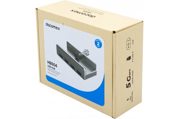 Matériels informatique Hub 4 ports USB 3.0 DACOMEX HB504 Clipsable en aluminium infinytech Réunion 2